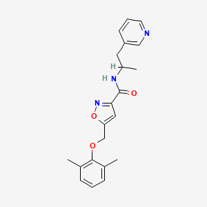 5-[(2,6-dimethylphenoxy)methyl]-N-[1-methyl-2-(3-pyridinyl)ethyl]-3-isoxazolecarboxamide