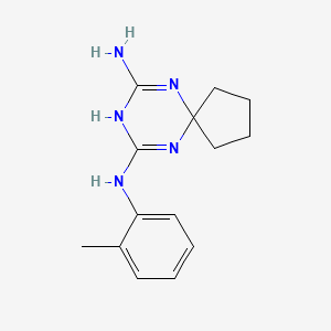 N-(2-methylphenyl)-6,8,10-triazaspiro[4.5]deca-6,9-diene-7,9-diamine