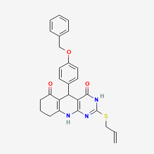 2-(allylthio)-5-[4-(benzyloxy)phenyl]-5,8,9,10-tetrahydropyrimido[4,5-b]quinoline-4,6(3H,7H)-dione