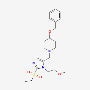 1-[[2-ethylsulfonyl-3-(2-methoxyethyl)imidazol-4-yl]methyl]-4-phenylmethoxypiperidine