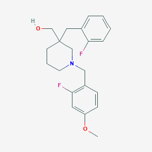 [3-(2-fluorobenzyl)-1-(2-fluoro-4-methoxybenzyl)-3-piperidinyl]methanol