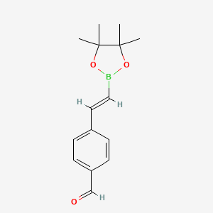 B600142 (E)-4-(2-(4,4,5,5-Tetramethyl-1,3,2-dioxaborolan-2-yl)vinyl)benzaldehyde CAS No. 149777-85-5