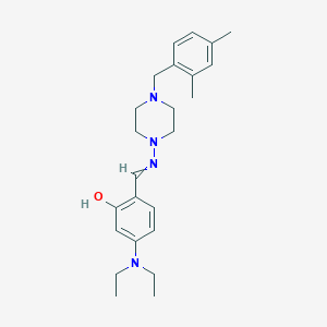 5-(DIETHYLAMINO)-2-[({4-[(2,4-DIMETHYLPHENYL)METHYL]PIPERAZIN-1-YL}IMINO)METHYL]PHENOL