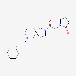 molecular formula C22H37N3O2 B6001429 1-{2-[7-(2-cyclohexylethyl)-2,7-diazaspiro[4.5]dec-2-yl]-2-oxoethyl}-2-pyrrolidinone 