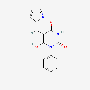 6-hydroxy-1-(4-methylphenyl)-5-[(Z)-pyrrol-2-ylidenemethyl]pyrimidine-2,4-dione