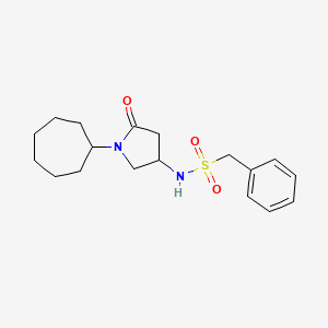 N-(1-cycloheptyl-5-oxo-3-pyrrolidinyl)-1-phenylmethanesulfonamide