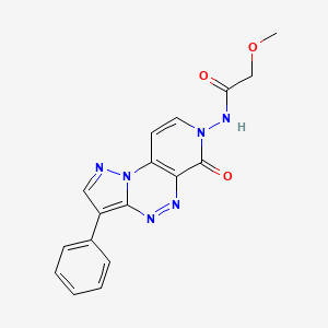 2-methoxy-N-(6-oxo-3-phenylpyrazolo[5,1-c]pyrido[4,3-e][1,2,4]triazin-7(6H)-yl)acetamide