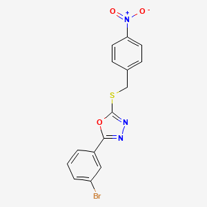 2-(3-bromophenyl)-5-[(4-nitrophenyl)methylsulfanyl]-1,3,4-oxadiazole