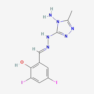 2-[(E)-[(4-amino-5-methyl-1,2,4-triazol-3-yl)hydrazinylidene]methyl]-4,6-diiodophenol