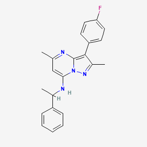 3-(4-fluorophenyl)-2,5-dimethyl-N-(1-phenylethyl)pyrazolo[1,5-a]pyrimidin-7-amine