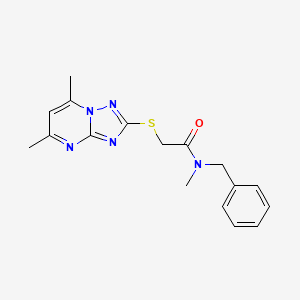 N-benzyl-2-({5,7-dimethyl-[1,2,4]triazolo[1,5-a]pyrimidin-2-yl}sulfanyl)-N-methylacetamide