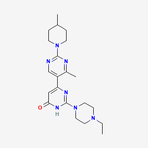 2-(4-ethylpiperazino)-6-[4-methyl-2-(4-methylpiperidino)-5-pyrimidinyl]-4(3H)-pyrimidinone