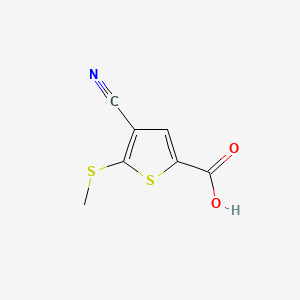 molecular formula C7H5NO2S2 B600154 4-Cyano-5-methylsulfanylthiophene-2-carboxylic acid CAS No. 116170-85-5