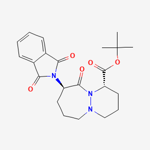 molecular formula C22H27N3O5 B600155 (1S,9R)-叔丁基 9-(1,3-二氧代异吲哚林-2-基)-10-氧代八氢-1H-吡啶并[1,2-a][1,2]二氮杂卓-1-甲酸酯 CAS No. 106927-97-3