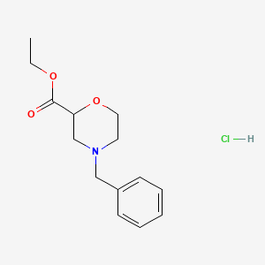 molecular formula C14H20ClNO3 B600157 盐酸 4-苄基-2-吗啉甲酸乙酯 CAS No. 135782-26-2