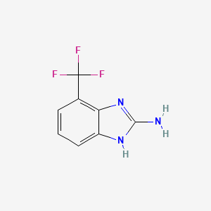 molecular formula C8H6F3N3 B600162 7-(Trifluoromethyl)-1H-benzo[d]imidazol-2-amine CAS No. 10057-45-1