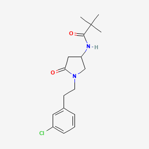 N-{1-[2-(3-chlorophenyl)ethyl]-5-oxo-3-pyrrolidinyl}-2,2-dimethylpropanamide