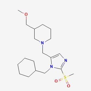 1-[[3-(Cyclohexylmethyl)-2-methylsulfonylimidazol-4-yl]methyl]-3-(methoxymethyl)piperidine