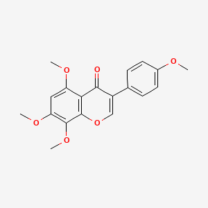 molecular formula C19H18O6 B600176 5,7,8-Trimethoxy-3-(4-methoxyphenyl)chromen-4-one CAS No. 13539-23-6