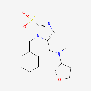 N-[[3-(cyclohexylmethyl)-2-methylsulfonylimidazol-4-yl]methyl]-N-methyloxolan-3-amine