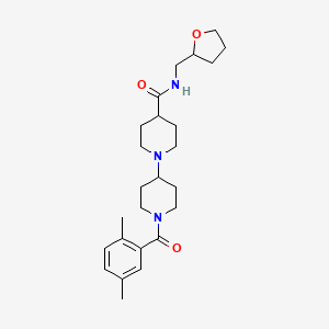 1-[1-(2,5-dimethylbenzoyl)piperidin-4-yl]-N-(oxolan-2-ylmethyl)piperidine-4-carboxamide