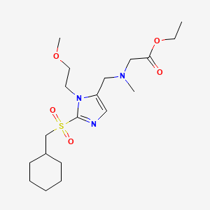 Ethyl 2-[[2-(cyclohexylmethylsulfonyl)-3-(2-methoxyethyl)imidazol-4-yl]methyl-methylamino]acetate