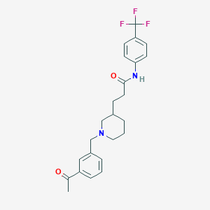 3-[1-(3-acetylbenzyl)-3-piperidinyl]-N-[4-(trifluoromethyl)phenyl]propanamide