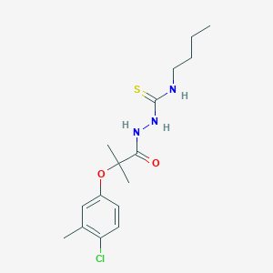 molecular formula C16H24ClN3O2S B6001827 N-butyl-2-[2-(4-chloro-3-methylphenoxy)-2-methylpropanoyl]hydrazinecarbothioamide 