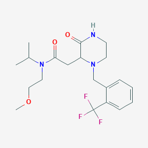 N-isopropyl-N-(2-methoxyethyl)-2-{3-oxo-1-[2-(trifluoromethyl)benzyl]-2-piperazinyl}acetamide