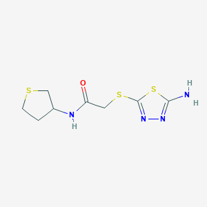 2-[(5-amino-1,3,4-thiadiazol-2-yl)thio]-N-(tetrahydro-3-thienyl)acetamide