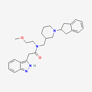 N-[[1-(2,3-dihydro-1H-inden-2-yl)piperidin-3-yl]methyl]-2-(2H-indazol-3-yl)-N-(2-methoxyethyl)acetamide