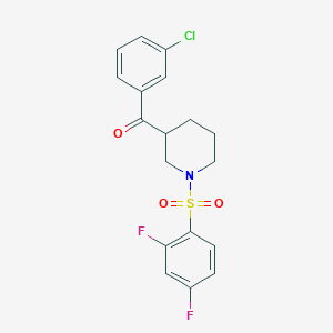 (3-chlorophenyl){1-[(2,4-difluorophenyl)sulfonyl]-3-piperidinyl}methanone