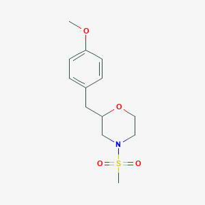 molecular formula C13H19NO4S B6001885 2-(4-methoxybenzyl)-4-(methylsulfonyl)morpholine 