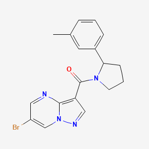 6-bromo-3-{[2-(3-methylphenyl)-1-pyrrolidinyl]carbonyl}pyrazolo[1,5-a]pyrimidine