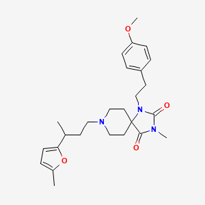 1-[2-(4-methoxyphenyl)ethyl]-3-methyl-8-[3-(5-methyl-2-furyl)butyl]-1,3,8-triazaspiro[4.5]decane-2,4-dione