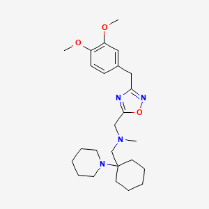 1-[3-(3,4-dimethoxybenzyl)-1,2,4-oxadiazol-5-yl]-N-methyl-N-{[1-(1-piperidinyl)cyclohexyl]methyl}methanamine