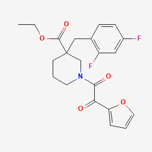 ethyl 3-(2,4-difluorobenzyl)-1-[2-furyl(oxo)acetyl]-3-piperidinecarboxylate