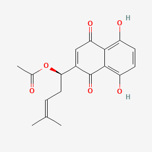 molecular formula C18H18O6 B600194 乙酰紫草素 CAS No. 24502-78-1