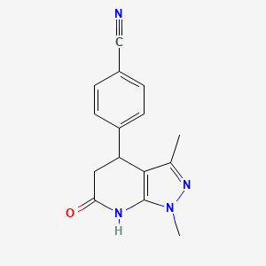 4-(1,3-dimethyl-6-oxo-4,5,6,7-tetrahydro-1H-pyrazolo[3,4-b]pyridin-4-yl)benzonitrile