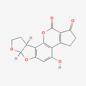 molecular formula C16H12O6 B600195 (6aR,9aS)-4-Hydroxy-2,3,6a,8,9,9a-hexahydrocyclopenta[c]furo[3',2':4,5]furo[2,3-h][1]benzopyran-1,11-dione CAS No. 891197-67-4