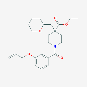 ethyl 1-[3-(allyloxy)benzoyl]-4-(tetrahydro-2H-pyran-2-ylmethyl)-4-piperidinecarboxylate