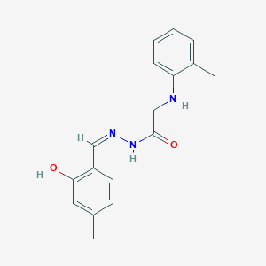 N-[(Z)-(2-hydroxy-4-methylphenyl)methylideneamino]-2-(2-methylanilino)acetamide