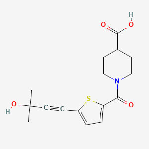 1-{[5-(3-HYDROXY-3-METHYL-1-BUTYNYL)-2-THIENYL]CARBONYL}-4-PIPERIDINECARBOXYLIC ACID