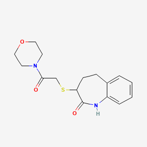 2-[(2-hydroxy-4,5-dihydro-3H-1-benzazepin-3-yl)sulfanyl]-1-(morpholin-4-yl)ethanone