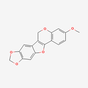 molecular formula C17H12O5 B600210 无水皮萨丁 CAS No. 3187-53-9