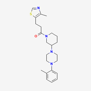 1-(2-methylphenyl)-4-{1-[3-(4-methyl-1,3-thiazol-5-yl)propanoyl]-3-piperidinyl}piperazine