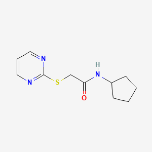 N-cyclopentyl-2-(2-pyrimidinylthio)acetamide