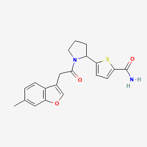 5-{1-[(6-methyl-1-benzofuran-3-yl)acetyl]-2-pyrrolidinyl}-2-thiophenecarboxamide