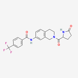 N-[2-(5-oxoprolyl)-1,2,3,4-tetrahydro-7-isoquinolinyl]-4-(trifluoromethyl)benzamide