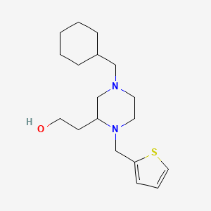 2-[4-(cyclohexylmethyl)-1-(2-thienylmethyl)-2-piperazinyl]ethanol